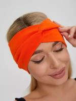 Оранжевая повязка на голову женская, головной убор