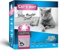 Cats way Box White Cat Litter With Babypowder наполнитель комкующийся для кошачьего туалета с ароматом детской присыпки (коробка) - 10 л