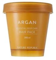 Nature republic Маска для волос увлажняющая Argan Essential Deep Care Hair Pack, 200 мл