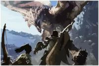 Картина по номерам на холсте Monster Hunter World - 1 60X40