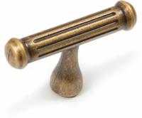 Ручка мебельная кнопка 531 MAB Матовая старинная латунь