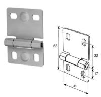 Петля внутренняя малая для панелей стандартного типа RAL9003, 25233-2/RAL9003 - DoorHan