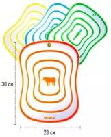Набор досок разделочных пластиковых гибких «Ассорти», 4 шт, 30×23 см