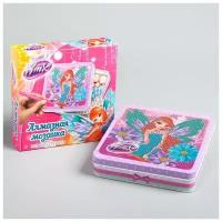 WINX Алмазная мозаика на шкатулке феи винкс: Блум, 14 x 13,6 см