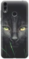 GOSSO Ультратонкий силиконовый чехол-накладка для Honor 8C с принтом "Кошка в темноте"
