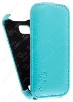 Кожаный чехол для Micromax Q324 Bolt Aksberry Protective Flip Case (Бирюзовый)