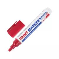 Маркер-краска лаковый (paint marker) 6 мм, красный, нитро-основа, BRAUBERG PROFESSIONAL PLUS EXTRA, 151452