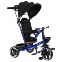 Micio Велосипед трехколесный Micio Veloce +, колёса EVA 10"/8", цвет тёмно-синий