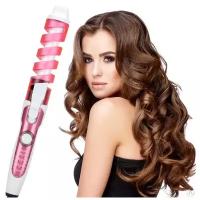 Спиральная плойка для завивки волос NOVA Professional Hair Curler розовая