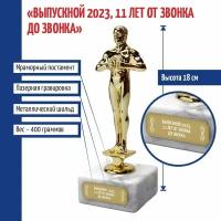 Подарки Статуэтка Фигура "Выпускной 2023. 11 лет от звонка до звонка" (18 см)