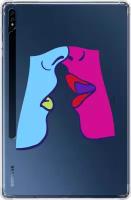 Противоударный силиконовый чехол для планшета Samsung Galaxy Tab S7 Plus/S8 Plus 12.4 Предвкушая поцелуй