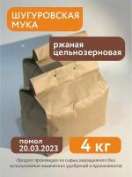 Мука ржаная цельнозерновая Шугуровская, 4 кг