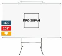 Экран для проектора про-экран на треноге 450 на 253 см (16:9), 203