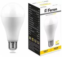 Лампа светодиодная Feron E27 30W 2700K груша матовая LB-130 38194