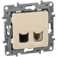 Legrand Etika Сл.кость Розетка тел.+ комп. (RJ11+RJ45) 5 кат. UTP 672352