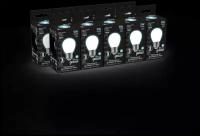 Лампочка светодиодная Е27 Шар 5W нейт белый свет 4100K упаковка 10 шт. Gauss Filament