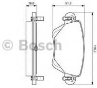 Колодки дисковые задние для ford mondeo 1.8i-2.0tdi 00 Bosch 0986494046