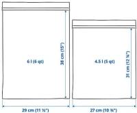 IKEA, ISTAD пакет закрывающийся, многоразовый пакет с застежкой, подходит для заморозки, икея истад, зеленый/лаймовый, 30 пакетов