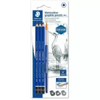 Набор карандашей Staedtler Design Journey Aquarell, чернографитовый, 100ASBK4, 3 шт