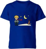 Детская футболка «Маленький принц и Лис» (164, синий)