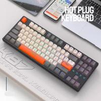 Клавиатура механическая Wolf K87 игровая с RGB подсветкой + Hot Swap проводная для компьютера пк ноутбука русская Gaming/game keyboard usb светящаяся