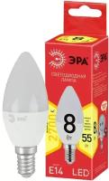 Лампа светодиодная Эра свеча LED В35-8W-827-E14R