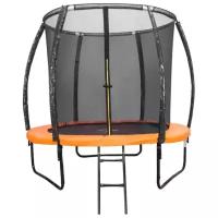 Батут DFC Trampoline Kengoo II с сеткой 8FT(оранжево-черный)