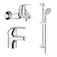 Grohe Комплект смесителей для ванной Grohe Euroeco 124428