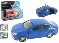 Машинка "LADA VESTA" гражданская, звук, свет масштабная модель 1:36, синий