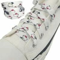 Шнурки для обуви Hello Kitty Kawaii Kuromi Onegai My Melody 120 см/ Шнурки с рисунком из мультфильма/ Аксессуары, подарки, игрушки, 1 пара