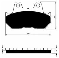 Тормозные колодки дисковые 012 AD ОЕМ 451A0 MM8 670, кросс SBS 542/572/127/160 и EBC FA069/3 Ferodo FDB244/R Vesrah VD-123/132