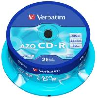 Диск CD-R Verbatim 43352 700МБ, 80 мин., 52x, 25 шт., Cake Box