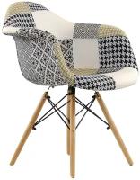 Кресло Barneo N-14 Patchwork трехцветный, Eames style