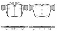 Комплект задних тормозных колодок Remsa 169700 для Mercedes C-CLASS A205, C205, S205, W205, GLC X253, GLC Coupe C253