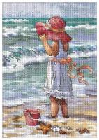 Набор для вышивания DIMENSIONS 65078 Девочка на пляже 13 x 18 см