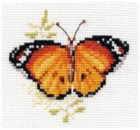 Набор для вышивания Алиса "Яркие бабочки. Оранжевая" 9х8 см