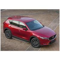 Пороги на автомобиль "Premium" Rival для Mazda CX-5 II 2017-н. в 173 см, 2 шт алюминий, A173ALP.3802.1