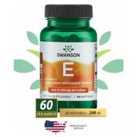 Swanson Vitamin E 200 Iu (90 mg) 60 softgel