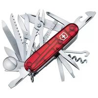 Нож Victorinox SwissСhamp, 91мм, прозрачный красный, 1.6795.T