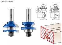 Набор фрез рамочных №2 ЗУБР 41,3x23мм, хвостовик 12мм, серия Профессионал 28772-41.3-H2