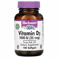 Bluebonnet Nutrition, Vitamin D3, 1,000 IU (25 mcg), 100 Softgels