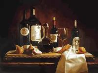 Картина по номерам Белоснежка «Вино и груши» (30х40 см, холст на подрамнике)