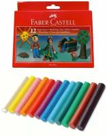 Пластилин FABER-CASTELL 12 цветов, круглый, мягкий, 130 г. Товар уцененный