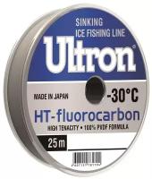 Леска ULTRON Fluorocarbon 0,35 мм, тест 9,5 кг, длина 25 м, прозрачная