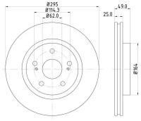 Диск тормозной перед Nisshinbo ND9016K