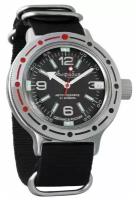 Мужские наручные часы Восток Амфибия 420640-black, нейлон, черный