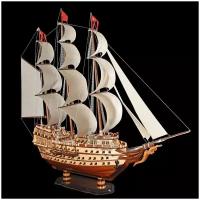Модель корабля из дерева "Парусник" 100х95