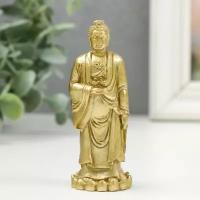 Нэцкэ полистоун золото "Будда" 5х3х9 см (1шт.)