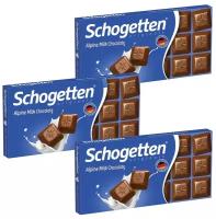 Шоколад молочный Schogetten ALPINE MILK CHOCOLATE, 3 шт по 100гр