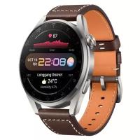 Умные часы HUAWEI Watch 3 Pro Classic Wi-Fi NFC RU, grey/brown